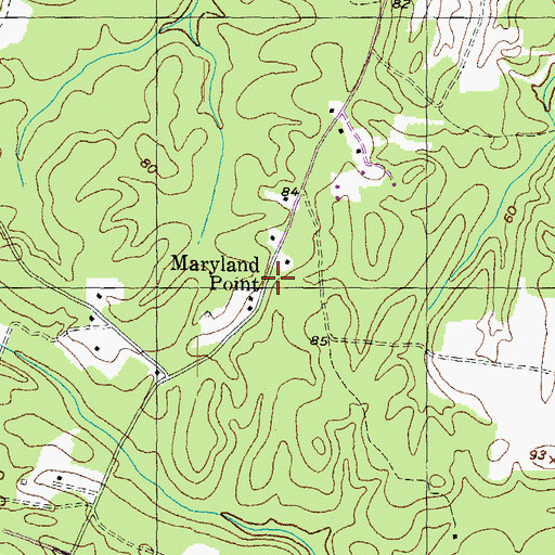 Topographic Map of Maryland Point, MD