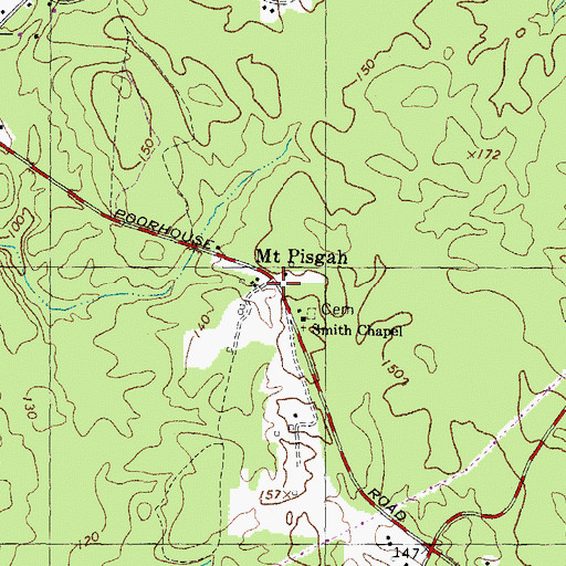 Topographic Map of Mount Pisgah, MD