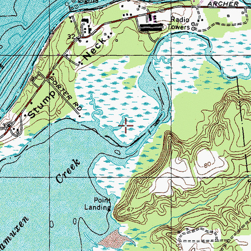 Topographic Map of Point Landing, MD