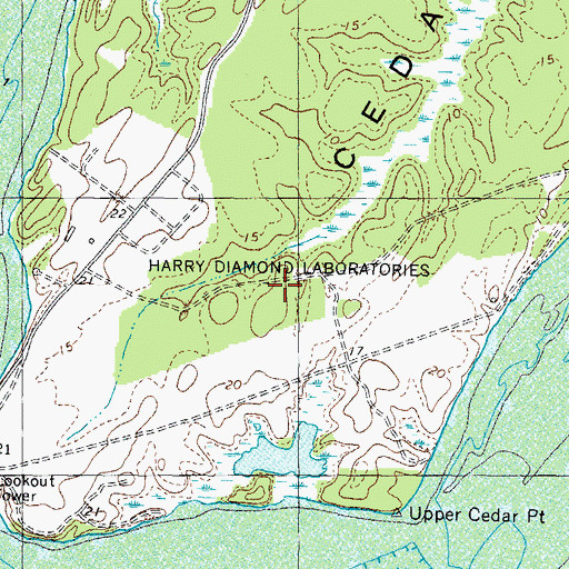 Topographic Map of Harry Diamond Laboratories, MD