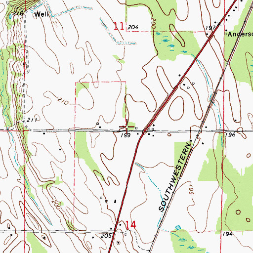 Topographic Map of Beauty Spot School (historical), AR