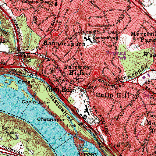 Topographic Map of Church of the Redeemer, MD