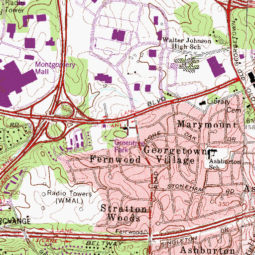 Topographic Map of Bethesda United Church of Christ, MD