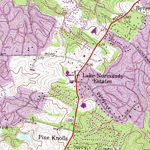 Topographic Map of Congregation Har Shalom Synagogue, MD
