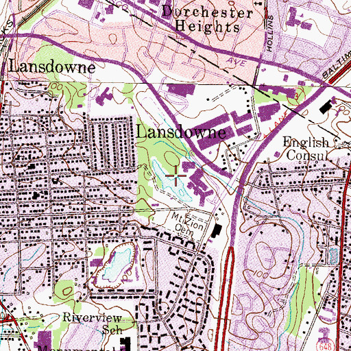 Topographic Map of Hillcrest Park, MD