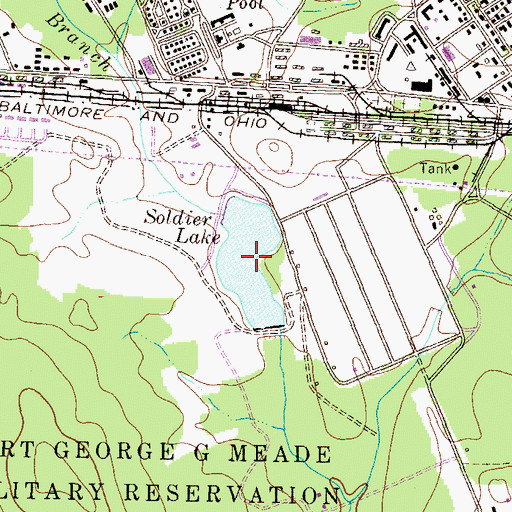 Topographic Map of Soldier Lake, MD