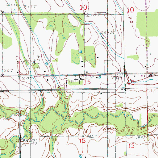 Topographic Map of Gill Community Center (historical), AR