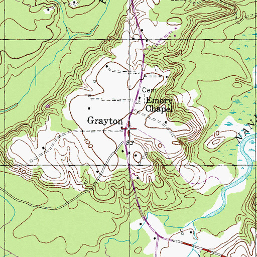 Topographic Map of Grayton, MD