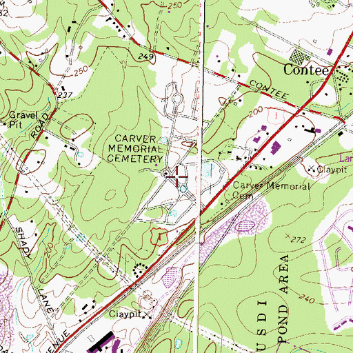 Topographic Map of Maryland National Memorial, MD
