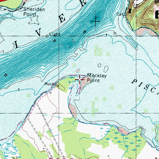 Topographic Map of Mockley Point, MD
