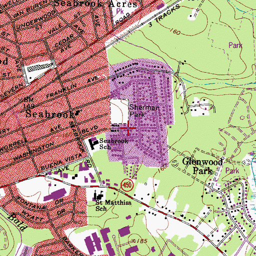Topographic Map of Sherman Park, MD
