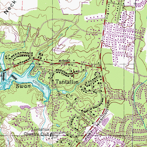 Topographic Map of Tantallon, MD