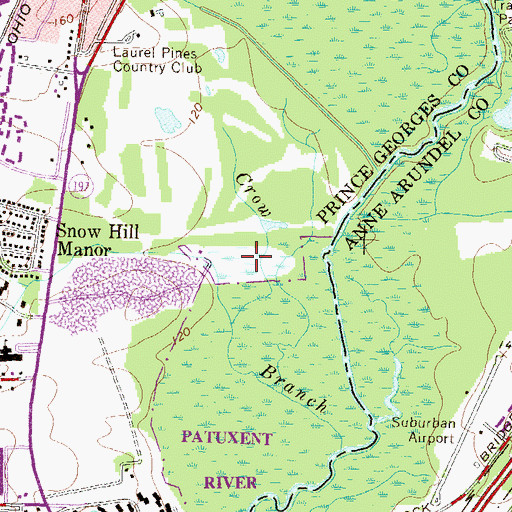 Topographic Map of WILC-AM (Laurel), MD