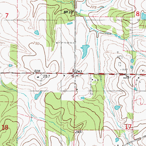 Topographic Map of Thurman, AR
