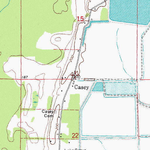 Topographic Map of Oak Ridge Church (historical), AR
