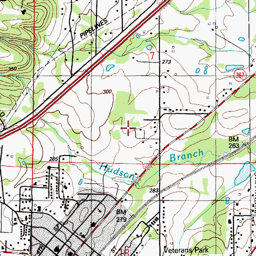 Topographic Map of Crestwood, AR