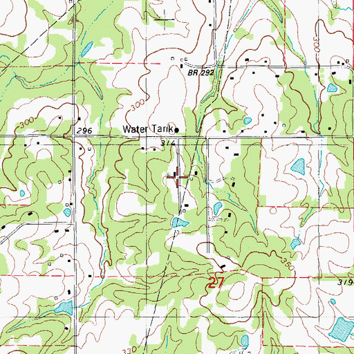 Topographic Map of Oak Forest, AR