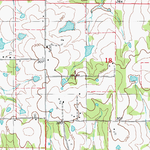 Topographic Map of Mount Springs Estates, AR