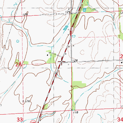 Topographic Map of Brown Crossing, AR