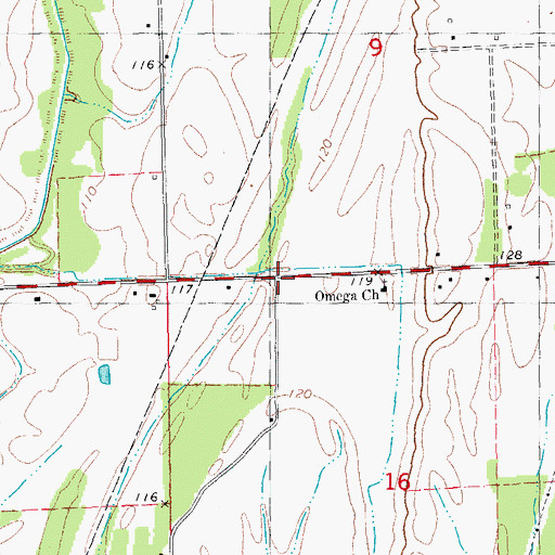 Topographic Map of Wellford, AR