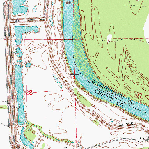 Topographic Map of Carriola Landing, AR