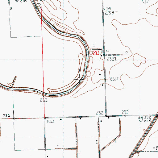 Topographic Map of Grays Bend, AR