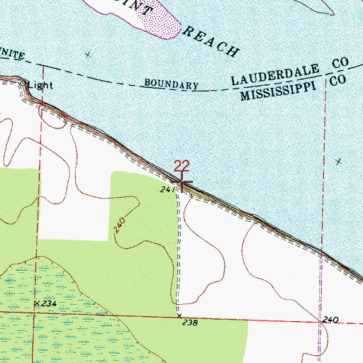 Topographic Map of Driver Landing, AR