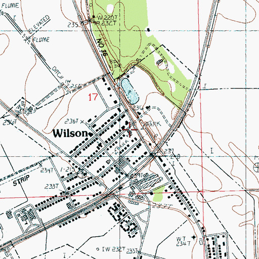 Topographic Map of First Baptist Church of Wilson, AR
