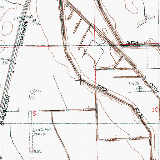 Topographic Map of Ditch Number 23, AR
