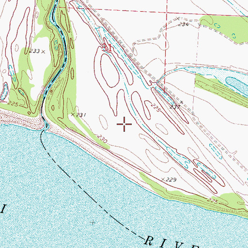 Topographic Map of Morgan Point Dikes, AR
