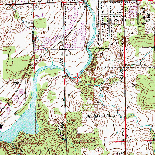 Topographic Map of Barkley Creek, MI