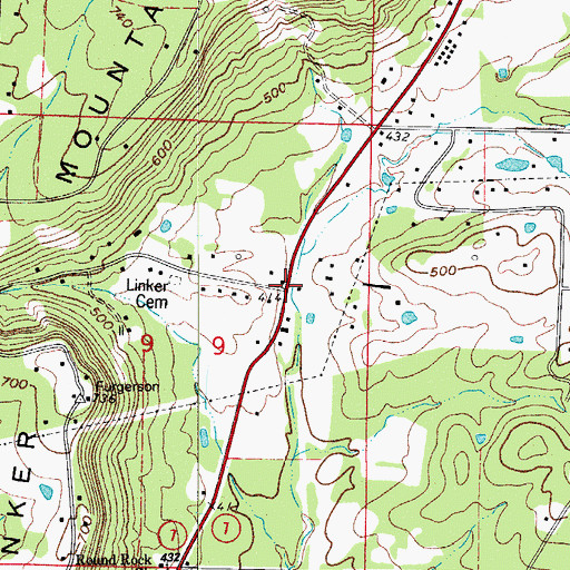 Topographic Map of Taral, AR