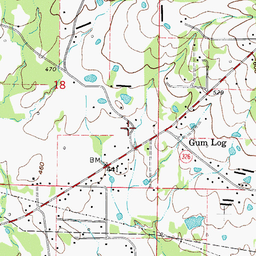 Topographic Map of Center Point Cumberland Presbyterian Church, AR