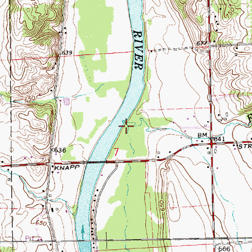 Topographic Map of Egypt Creek, MI
