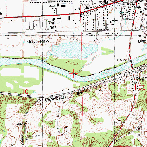 Topographic Map of Lee Creek, MI