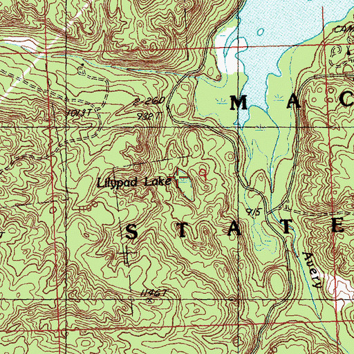 Topographic Map of Lilypad Lake, MI