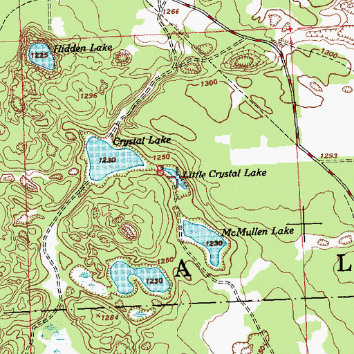 Topographic Map of Little Crystal Lake, MI