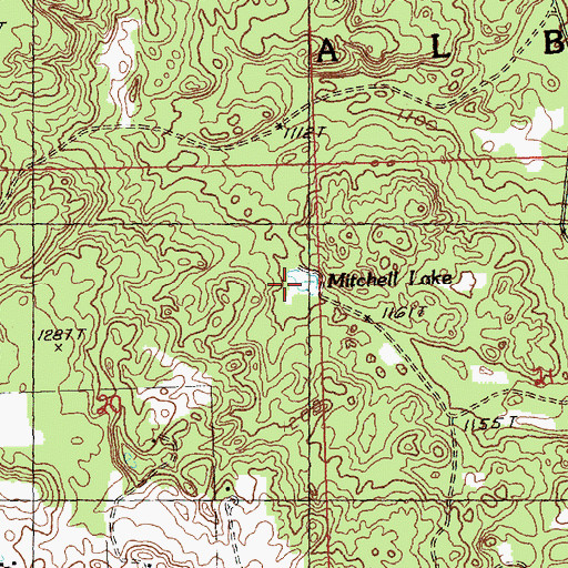 Topographic Map of Mitchell Lake, MI