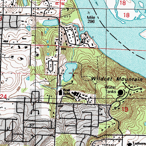 Topographic Map of Carol Ann Cross Park, AR