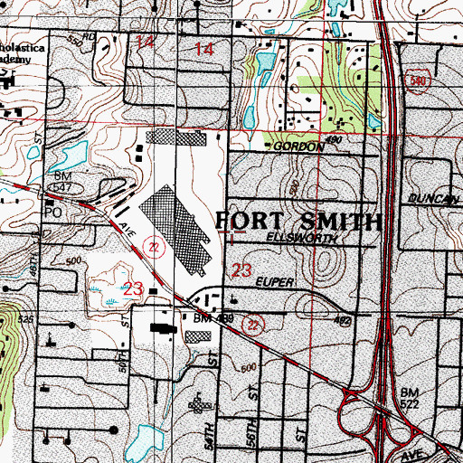 Topographic Map of Cooper Clinic, AR