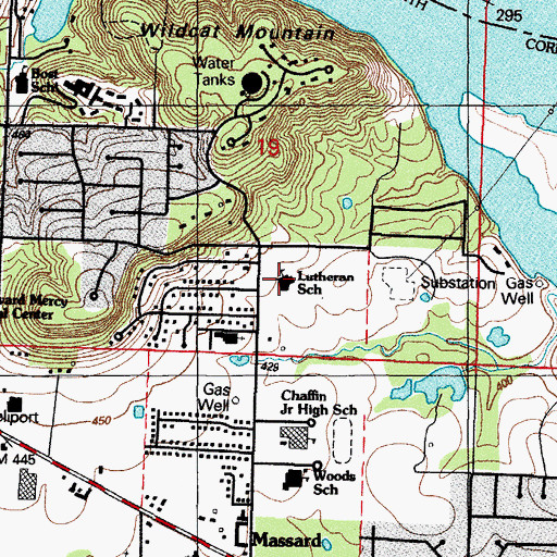 Topographic Map of Lutheran School, AR