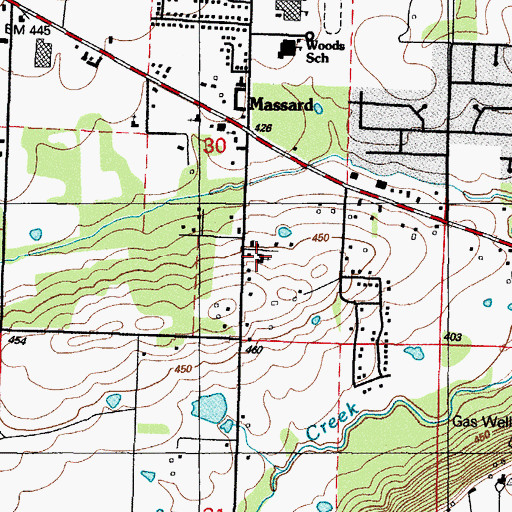 Topographic Map of Seventh Day Church of God, AR