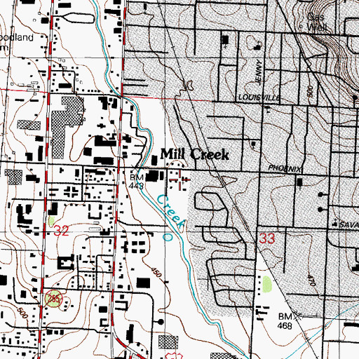 Topographic Map of Unity Missionary Baptist Church, AR