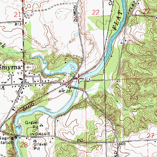 Topographic Map of Seely Creek, MI