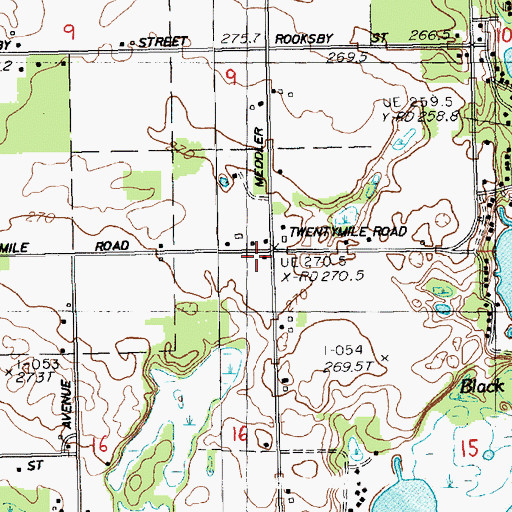 Topographic Map of Spencer School, MI