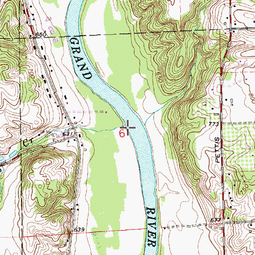 Topographic Map of Sunny Creek, MI