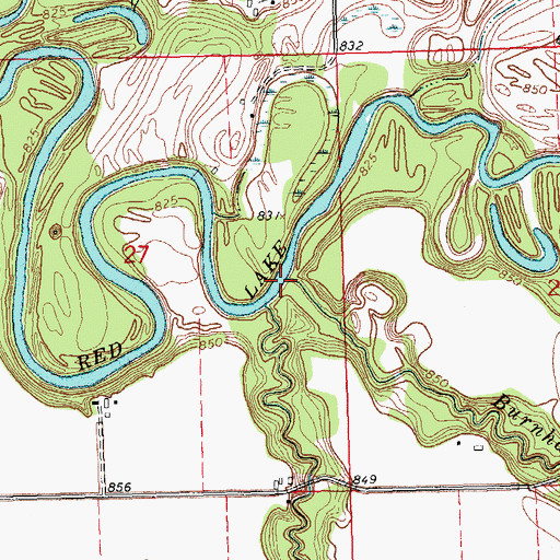 Topographic Map of Burnham Creek, MN