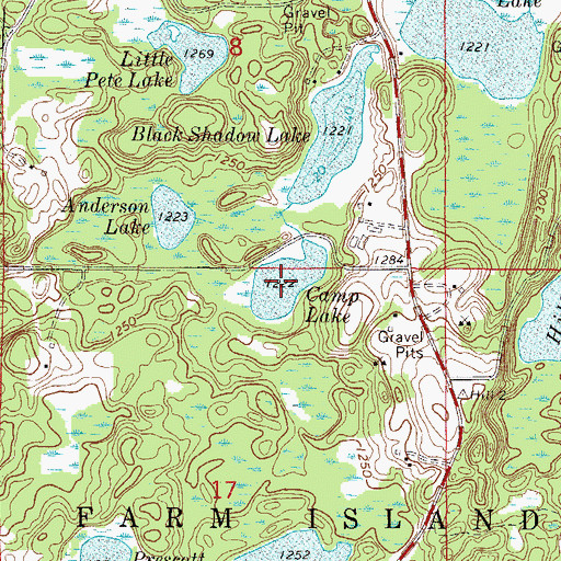 Topographic Map of Camp Lake, MN