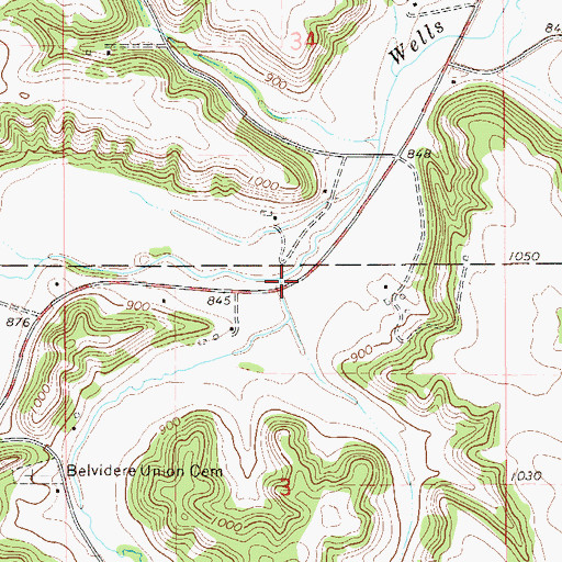 Topographic Map of Clear Creek, MN