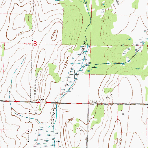 Topographic Map of County Ditch Number Thirtyone, MN